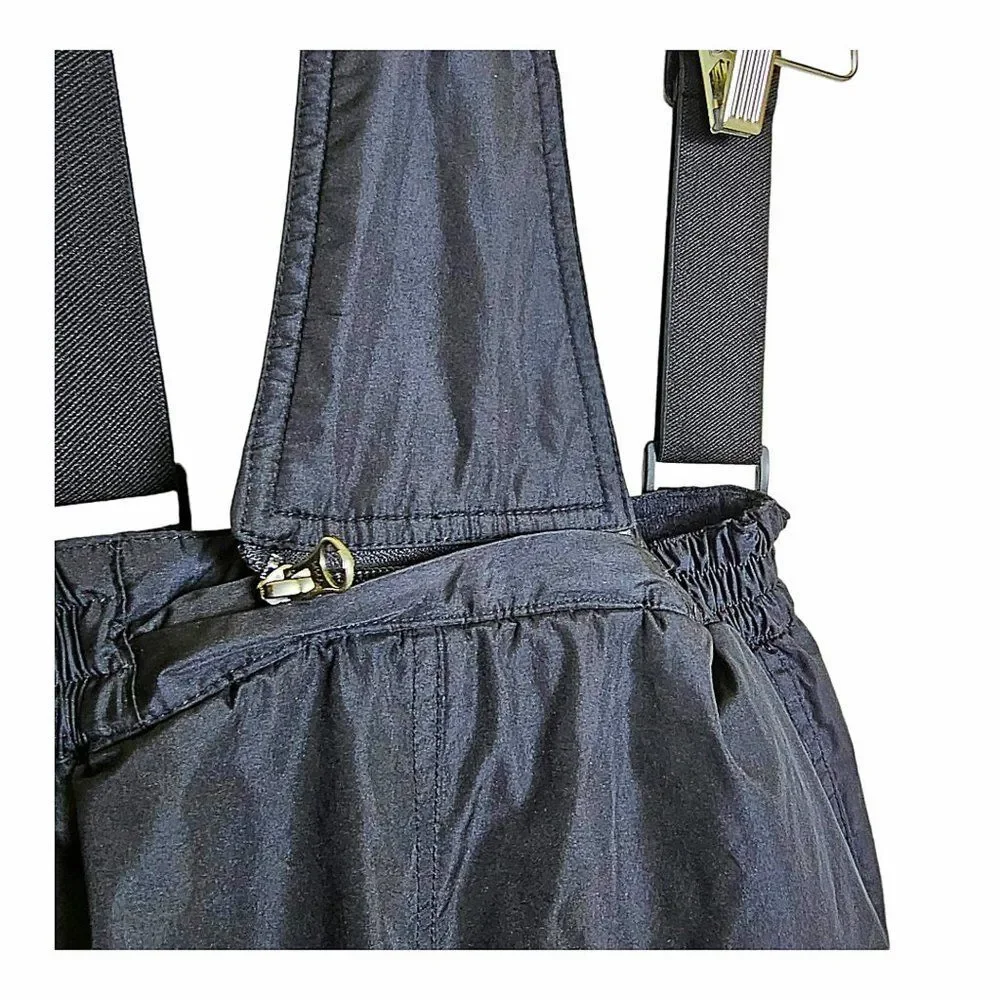 Waterproof 32 Degrees Black Bib Ski Pant with Zip Off Suspender Size 5/6